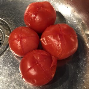 Tomates mondées